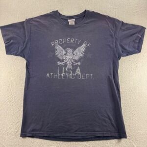 USA Athletic Dept T-Shirt Property Of Eagle Graphic Tee Adult L Casual Retro